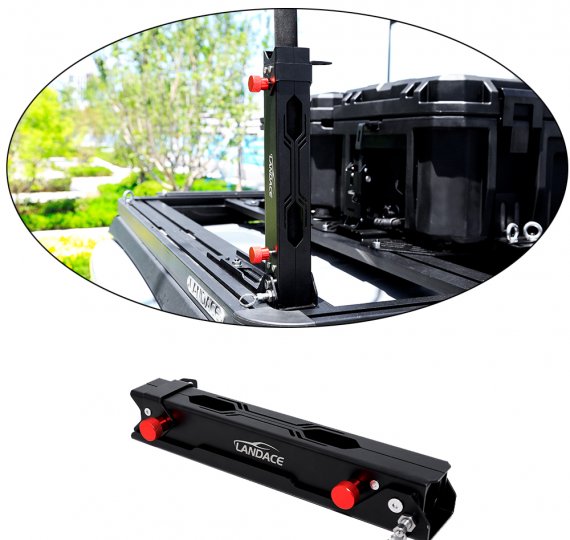 Folding Roof Rack Mounted Flagpole Holder - Easy & Secure Flag Display