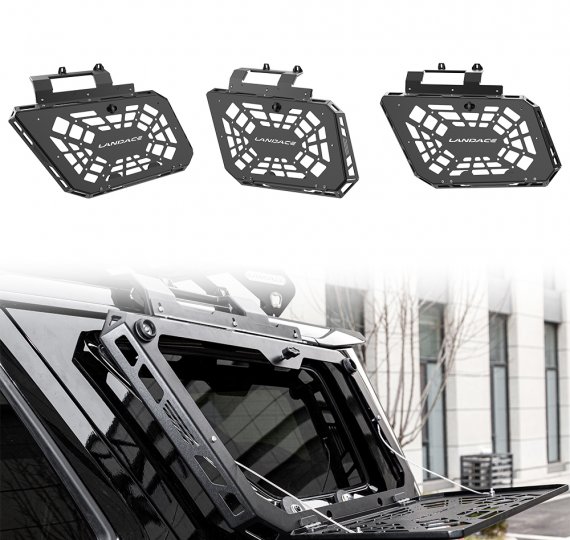 High Quality Black Powder Coating Offroad Rear Window Exterior MOLLE Panel